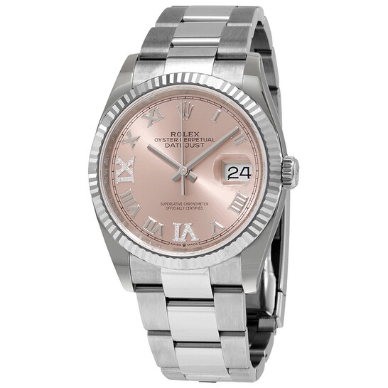 Rolex Datejust 36 Pink Diamond Dial Automatic Men's Oyster Watch 126234PRDO - 546x546