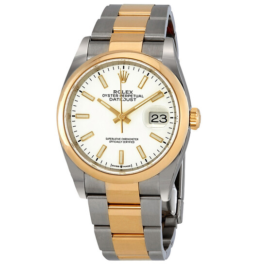 Rolex Datejust 36 White Dial Automatic Men's Steel and 18k