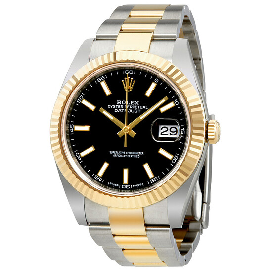 Rolex Datejust 41 Black Dial Steel and 18K Yellow Gold Oyster