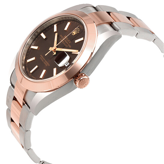 Rolex Datejust 41 Chocolate Brown Dial Steel and 18K Rose