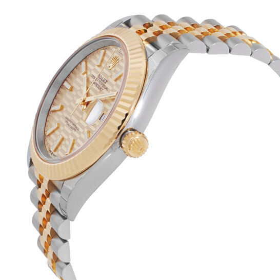 Rolex Datejust 41 Gold Fluted Motif Dial Steel and 18K