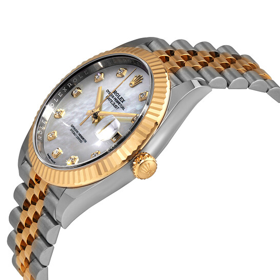 Rolex Datejust 41 White Mother of Pearl Dial Automatic Men's