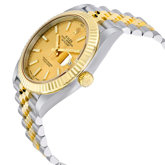 Rolex Datejust Champagne Dial Steel and 18K Yellow Gold Jubilee