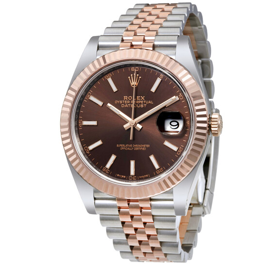 Rolex Datejust Chocolate Dial Steel and 18K Everose Gold Jubilee