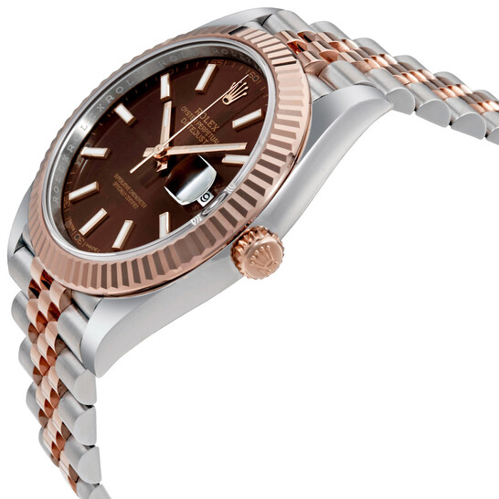 Rolex Datejust Chocolate Dial Steel and 18K Everose Gold Jubilee