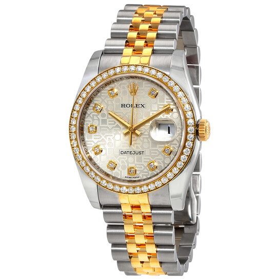 Rolex Datejust Silver Dial Automatic Stainless Steel and 18