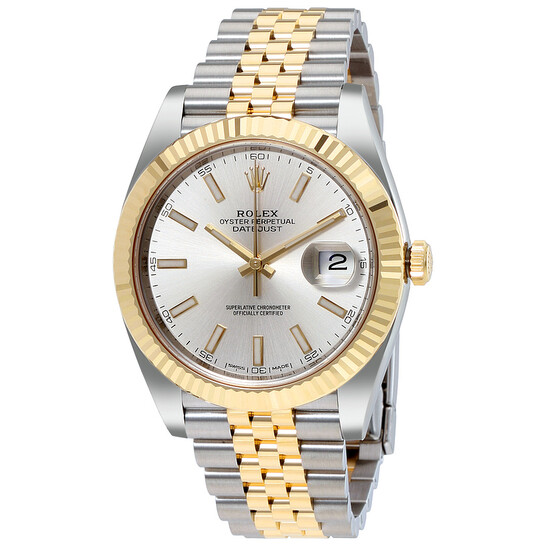 Rolex Datejust41 Silver Dial Steel and 18K Yellow Gold Jubilee