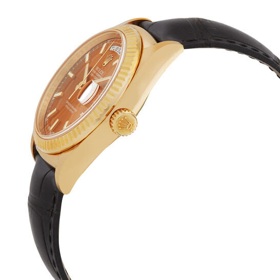 Rolex Day Date Cognac Dial 18K Yellow Gold Leather Men's Watch 118138COL Rolex Day Date Cognac Dial 18K Yellow Gold Leather Men's Watch 118138COL - 546x546 Image #2