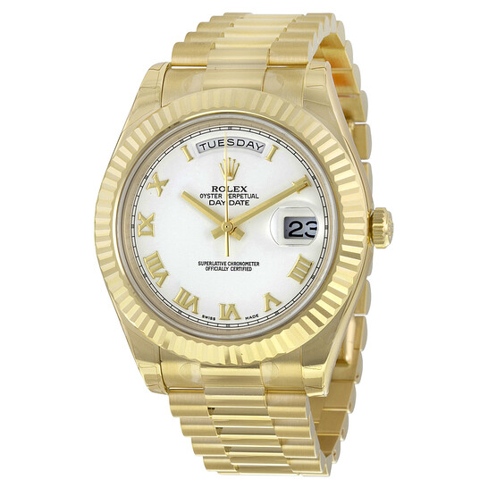 Rolex Day-Date II White Dial 18K Yellow Gold President