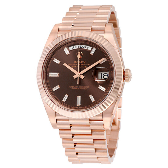 Rolex Day-Date 40 Chocolate Dial 18K Everose Gold President