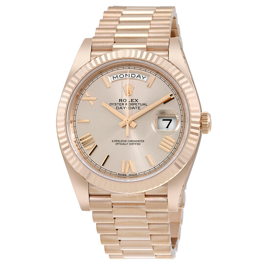 デーヴスウィート！ Rolex Day-Date 40 Sundust Dial 18K Everose Gold President