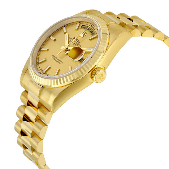 Rolex Day-Date Champagne Dial 18K Yellow Gold President Automatic Men's Watch 118238CSP - 546x546 Image #2