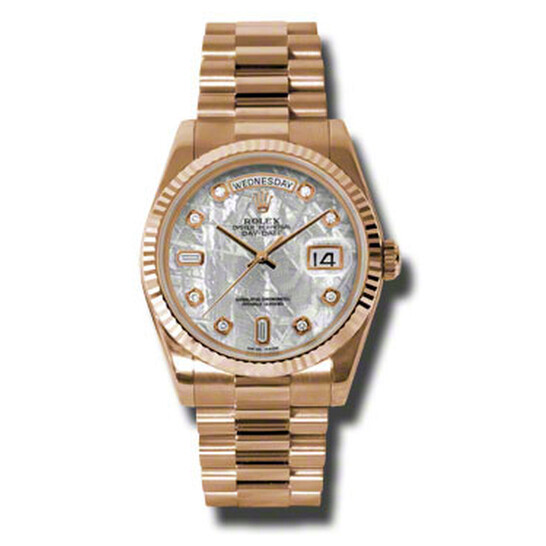 Rolex Day-Date Meteorite Dial 18K Everose Gold President Automatic Men's Watch 118235MTDP - 546x546
