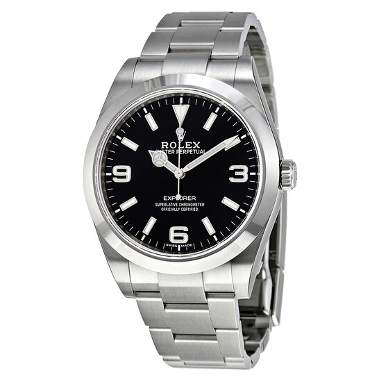 Rolex Explorer Black Dial Stainless Steel Oyster Bracelet