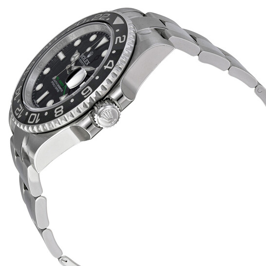 Rolex GMT Master II Black Index Dial Oyster Bracelet Steel Men's