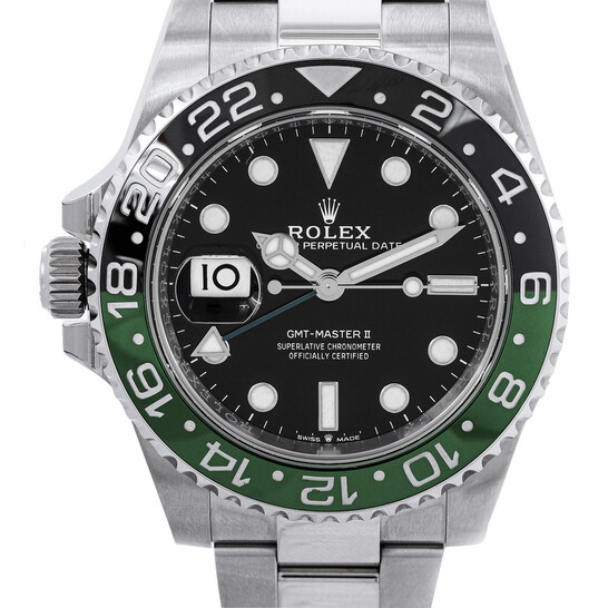 Rolex GMT-Master II Lefty Automatic Black Dial Sprite Bezel Men's