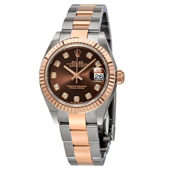 Rolex Lady Datejust 28 Chocolate Diamond Dial Automatic Two-tone Ladies Watch 279171CHDO - 546x546