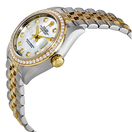 Rolex Lady Datejust Mother of Pearl Diamond Stainless Steel and 18K Yellow Gold Jubilee Watch 279383MDJ - 546x546 Image #2