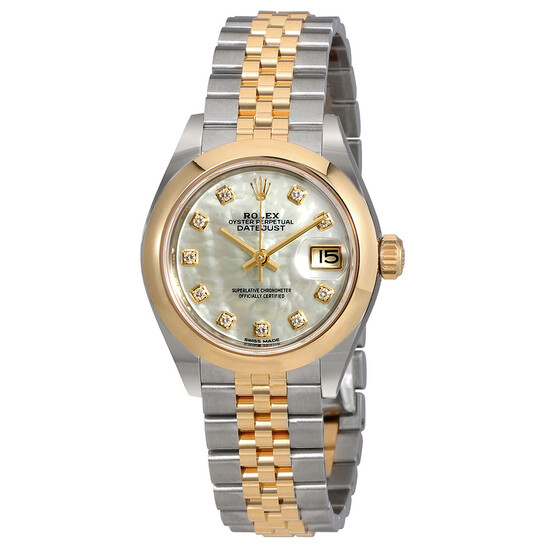 Rolex Lady Datejust Mother of Pearl Diamond Steel and 18K Yellow Gold Jubilee Watch 279163MDJ - 546x546
