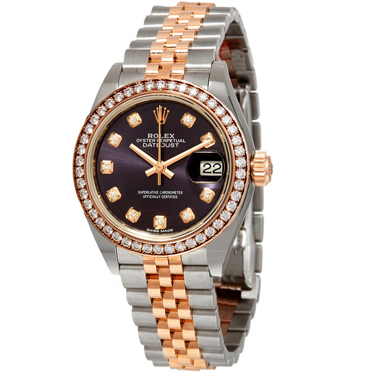 Rolex Lady Datejust Purple Diamond Dial Ladies Steel and 18kt Everose Gold Jubile Watch 279381PUDJ Rolex Lady Datejust Purple Diamond Dial Ladies Steel and 18kt Everose Gold Jubile Watch 279381PUDJ - 546x546