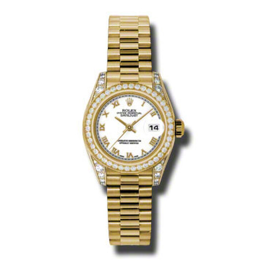 Rolex Lady-Datejust 26 White Dial 18K Yellow Gold President  display picture 1