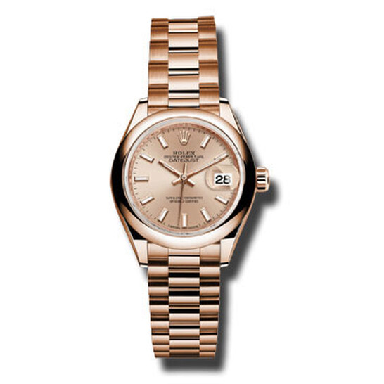 Rolex Lady-Datejust 28 Pink Sundust Dial 18K Everose Gold President Automatic Ladies Watch 279165PSP Rolex Lady-Datejust 28 Pink Sundust Dial 18K Everose Gold President Automatic Ladies Watch 279165PSP - 546x546