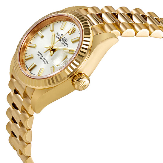 Rolex Lady-Datejust 28 Silver Dial 18K Yellow Gold President Automatic Ladies Watch 279178SSP Rolex Lady-Datejust 28 Silver Dial 18K Yellow Gold President Automatic Ladies Watch 279178SSP - 546x546 Image #2
