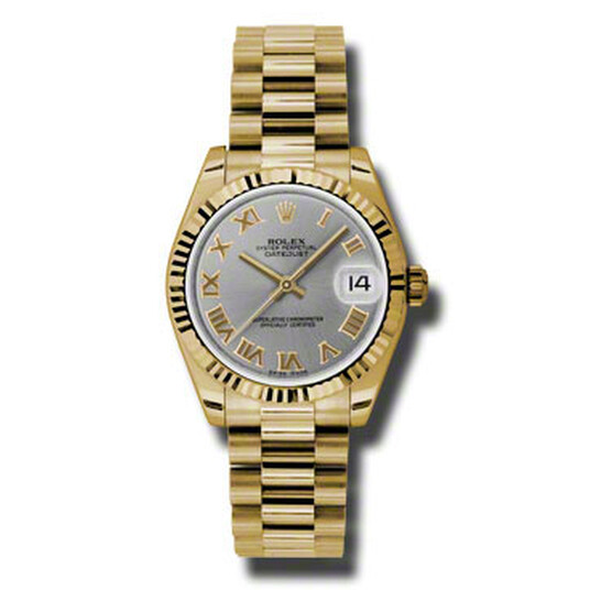 Rolex Ladies 18kt Yellow Automatic President Bracelet Watch Rolex Oyster Perpetual Datejust 26mm For Women 18K Gold  main image 4
