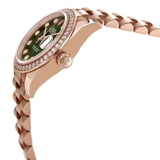Rolex Lady-Datejust Automatic Diamond Green Dial Ladies Watch