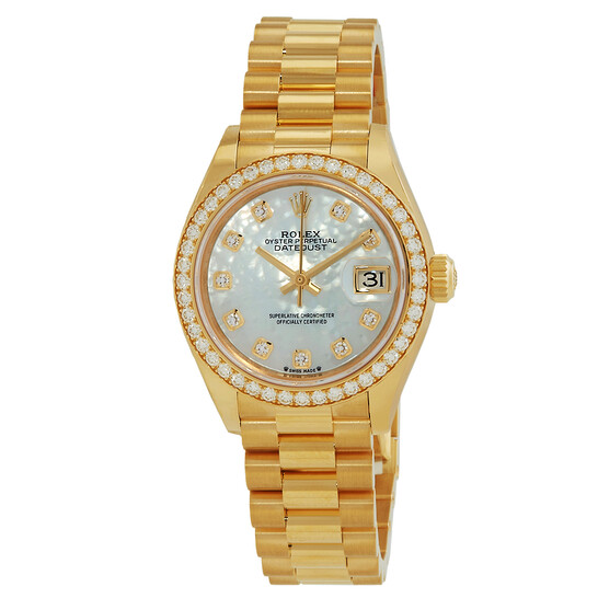 Rolex Lady-Datejust Mother Of Pearl Dial Automatic 18 Carat Yellow Gold Watch 279138MDP - 546x546