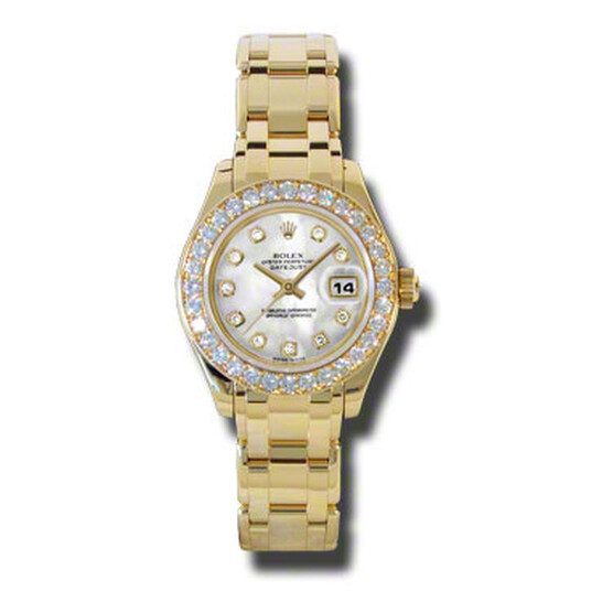 Rolex Lady-Datejust Pearlmaster White Mother-Of-Pearl Diamond Dial