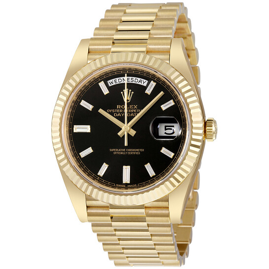 Rolex Oyster Perpetual 18K Yellow Gold Diamond Men's Automatic President Watch 228238BKDP - 546x546
