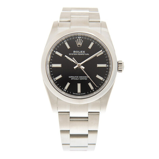 Rolex Oyster Perpetual 34 Automatic Chronometer Black Dial Ladies