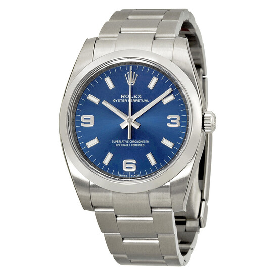 Stainless Steel Relojes Jomashop Rolex Oyster Perpetual 34 Blue