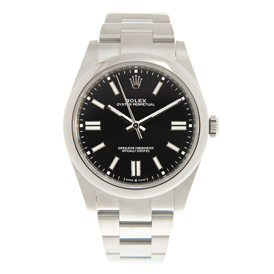 ROLEX OYSTER メンズ時計 ブラック Rolex Oyster Perpetual 41 Automatic Black Dial Men's Watch