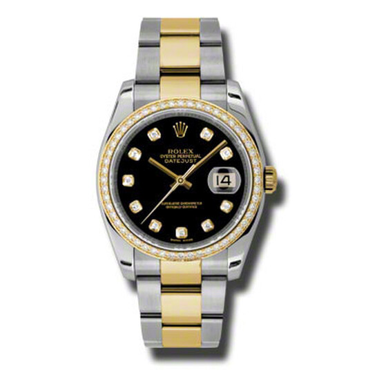 Rolex Oyster Perpetual Datejust 36 Black Dial Stainless Steel and