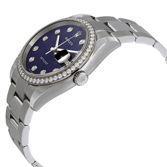 Rolex Oyster Perpetual Datejust 36 Blue Dial Stainless Steel Bracelet Automatic Ladies Watch 116244BLJDO - 546x546 Image #2