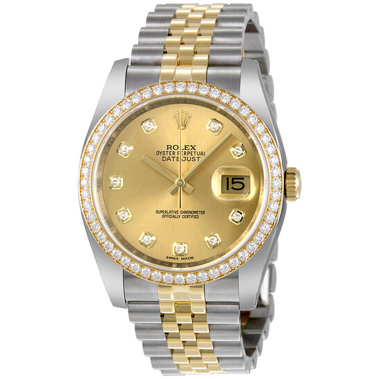 Rolex Oyster Perpetual Datejust 36 Champagne Dial Stainless