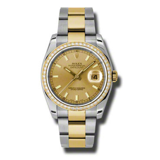 Rolex Oyster Perpetual Datejust 36 Champagne Dial Stainless Steel and 18K Yellow Gold Bracelet Automatic Ladies Watch 116243CSO Rolex Oyster Perpetual Datejust 36 Champagne Dial Stainless Steel and 18K Yellow Gold Bracelet Automatic Ladies Watch 116243CSO - 546x546