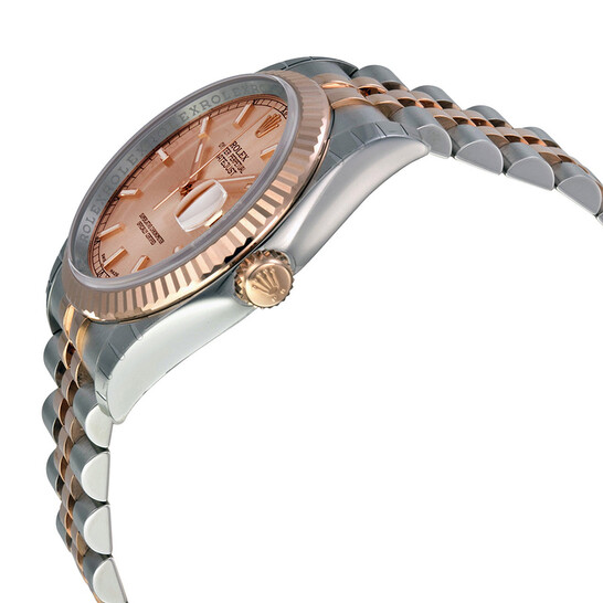 Rolex Oyster Perpetual Datejust 36 Pink Champagne Dial Stainless Steel and 18K Everose Gold Jubilee Bracelet Automatic Ladies Watch 116231PSJ - 546x546 Image #2