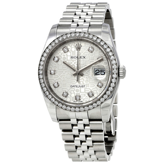 Rolex Oyster Perpetual Datejust 36 Silver Dial Stainless Steel Jubilee Bracelet Automatic Men's Watch 116244SJDJ - 546x546