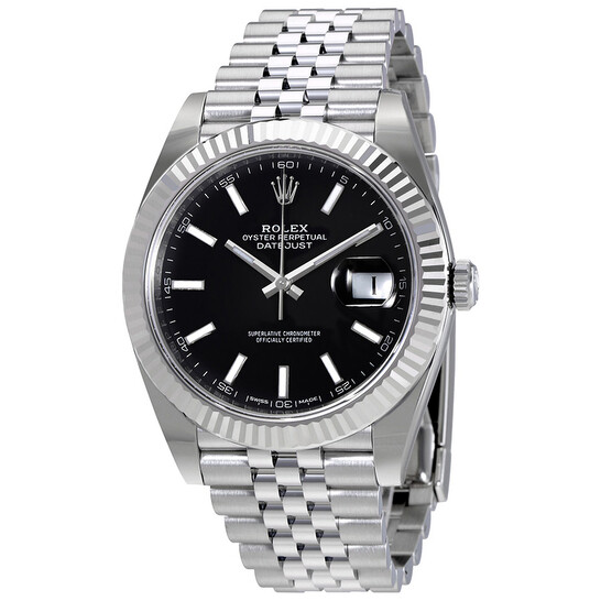 Rolex Oyster Perpetual Datejust Black Dial Jubilee Men's