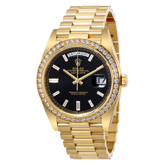 Rolex Oyster Perpetual Day-Date Black Dial Automatic Men's