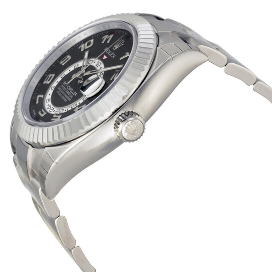 Rolex Sky Dweller Black Dial 18K White Gold Oyster Bracelet Automatic Men's Watch 326939BKAO - 546x546 Image #2