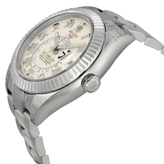 Rolex Sky Dweller Ivory Dial 18K White Gold Oyster Bracelet