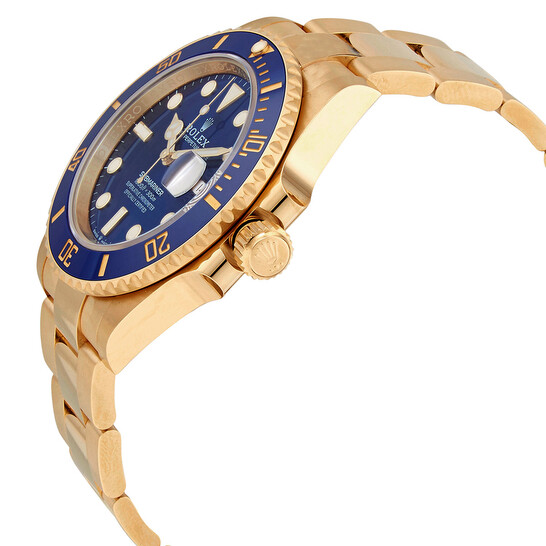 Rolex Submariner Blue Dial 18K Yellow Gold Oyster Bracelet