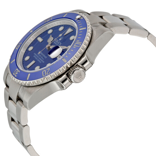 Rolex Submariner Date Blue Dial 18K White Gold Oyster Bracelet Automatic Men's Watch 116619BLSO - 546x546 Image #2