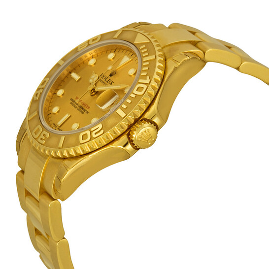 Rolex Yacht-Master Gold Dial 18K Yellow Gold Oyster Bracelet Automatic Ladies Watch 168628CSO - 546x546 Image #2