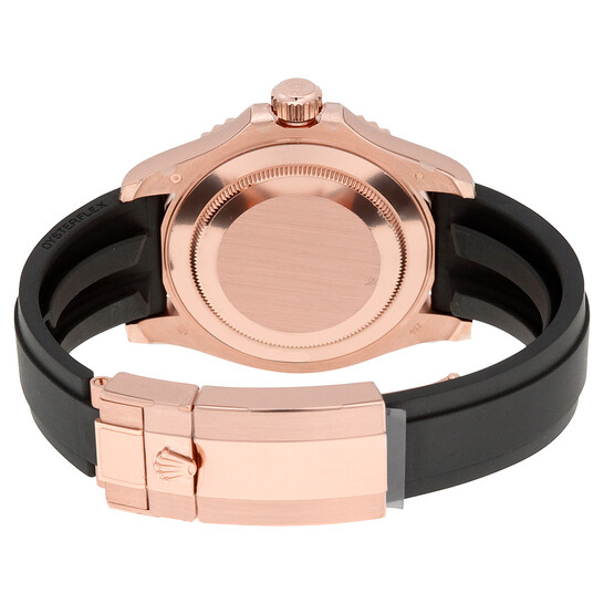 Rolex Yacht-Master Automatic Black Dial 18kt Everose Gold Black Rubber Strap Men's Watch 116655BKSRS - 546x546 Image #3
