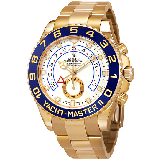 Rolex Yacht-Master II Automatic White Dial Men's 18kt Yellow Gold